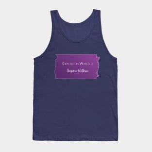 Explorers Wanted Sign Tank Top